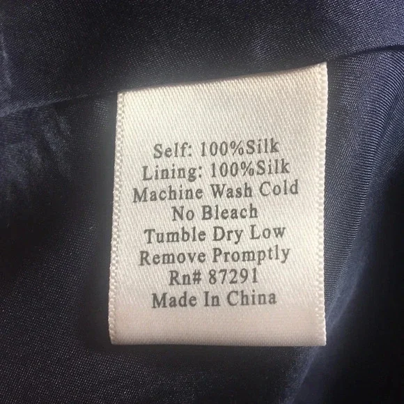 Johnny Was 100% Silk Dress Embroidered Boho Ikat - Picture 8 of 8